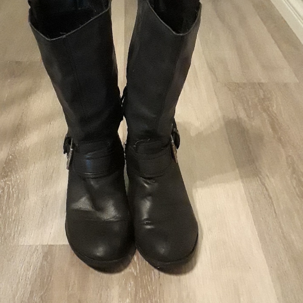 Worthington black mid calf boots
